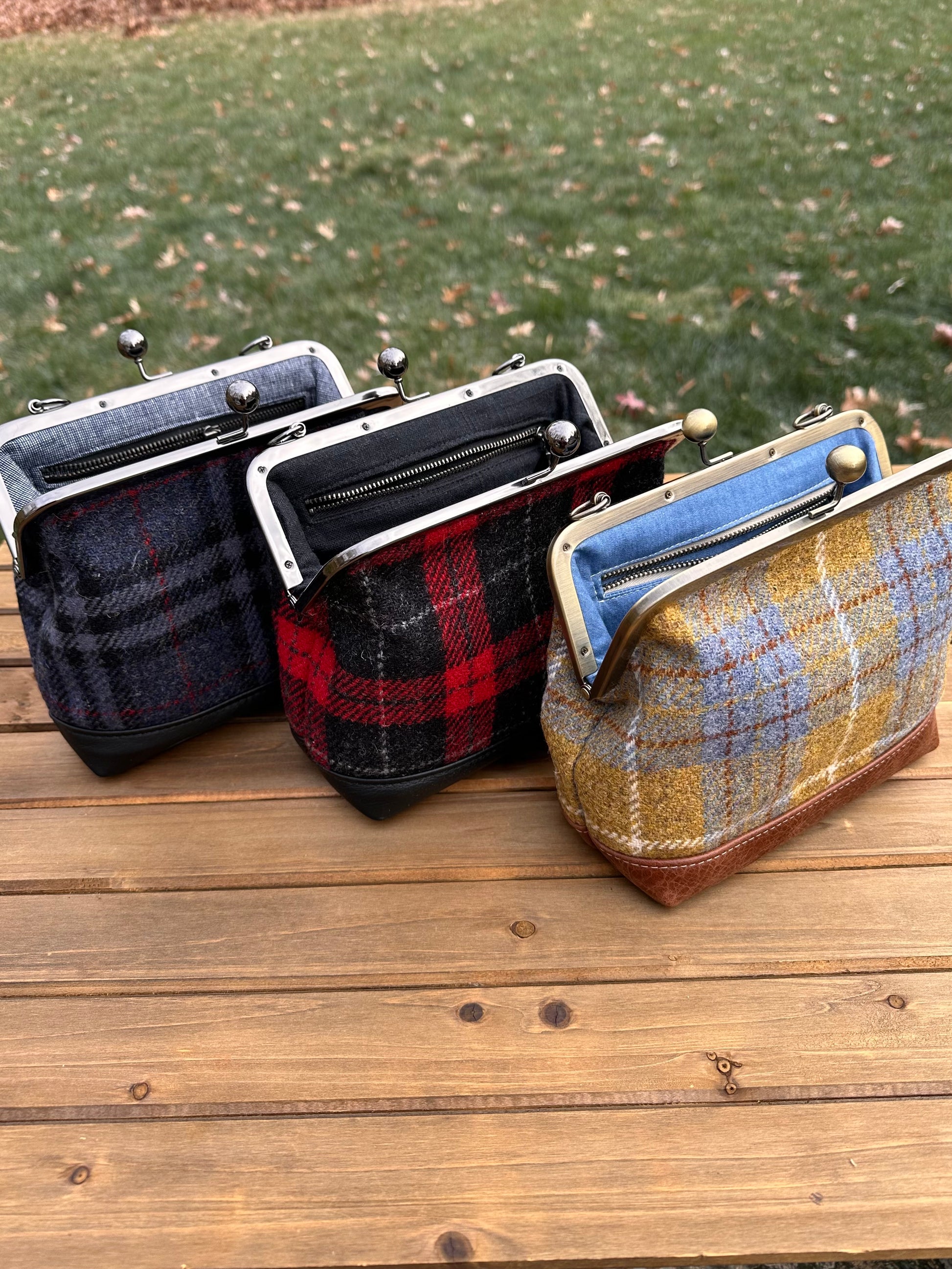 Harris Tweed® Princess Anne Kiss Lock SquiresCanvasCreations.com
