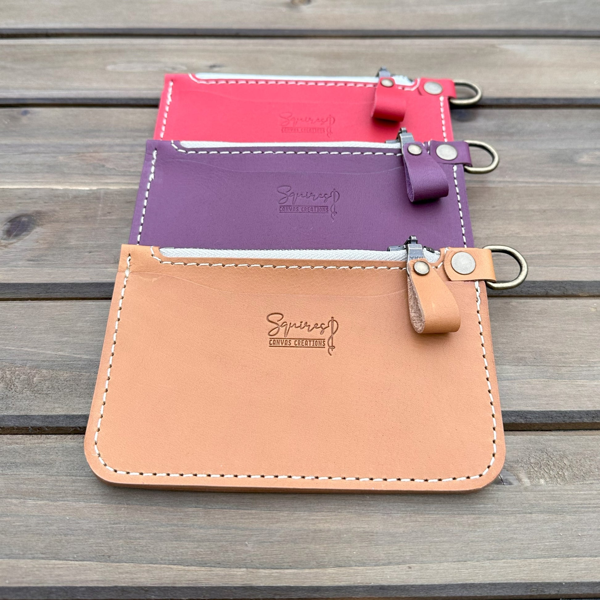Korba Buffalo Leather with Brass Hardware Pocket Cruiser Wallet squirescanvascreations.com