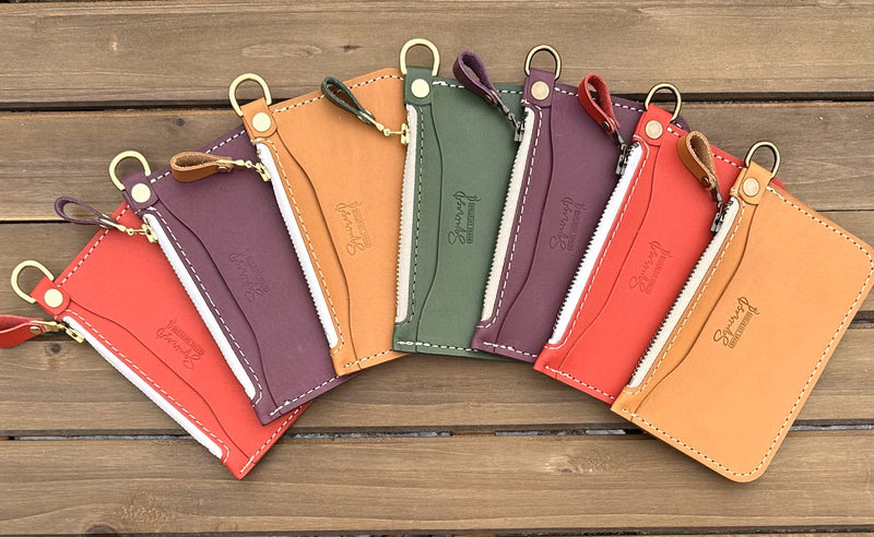 Korba Buffalo Leather with Brass Hardware Pocket Cruiser Wallet squirescanvascreations.com