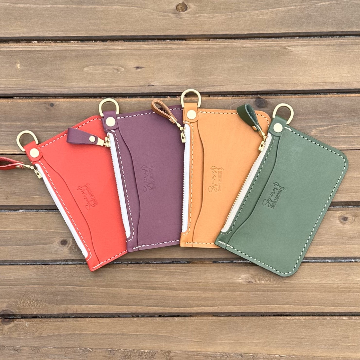 Korba Buffalo Leather with Brass Hardware Pocket Cruiser Wallet squirescanvascreations.com