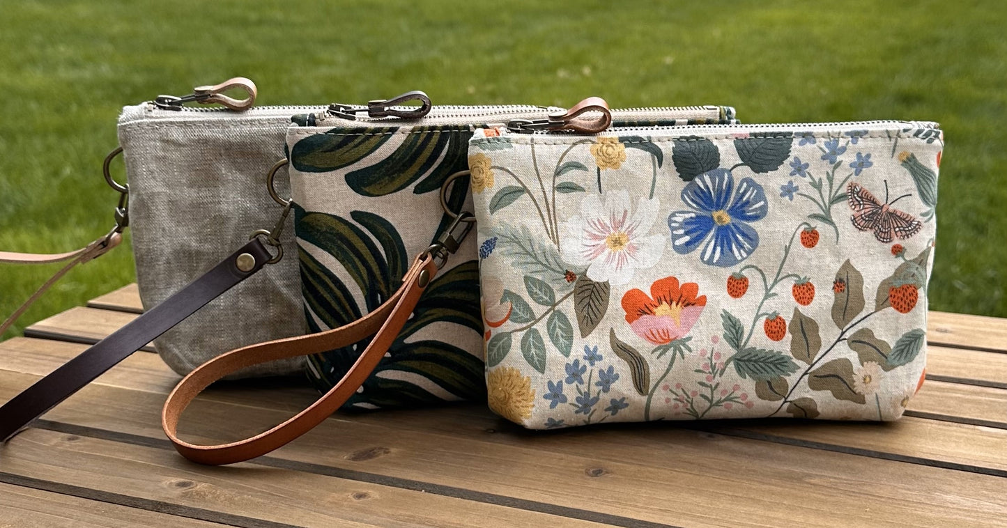 Linen and Rifle Paper Co Canvas with Antique Brass Chain Strap and Hardware Downtown Convertible Bag squirescanvascreations.com