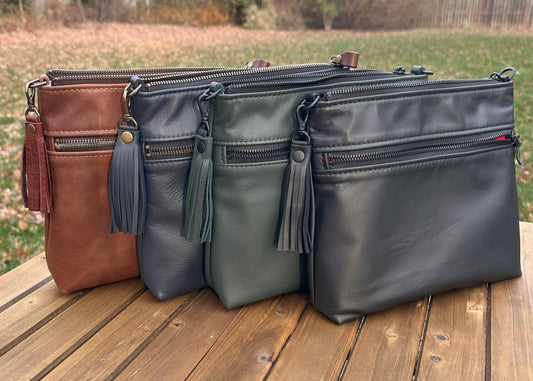 Leather Fairhaven Crossbody  SquiresCanvasCreations.com