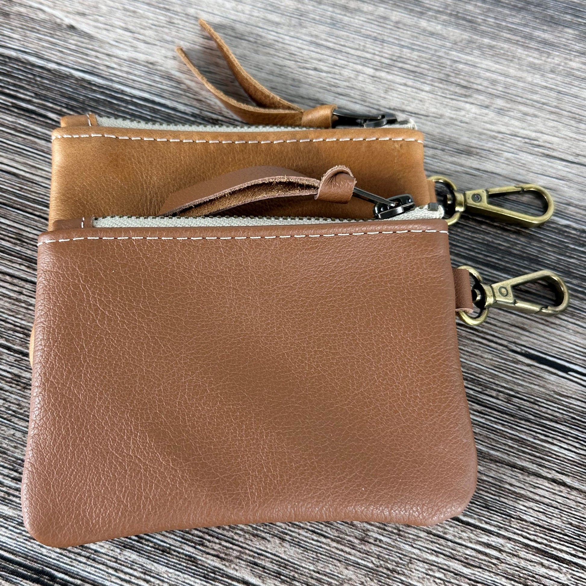 Leather with Antique Brass Hardware West River Wallet squirescanvascreatons.com
