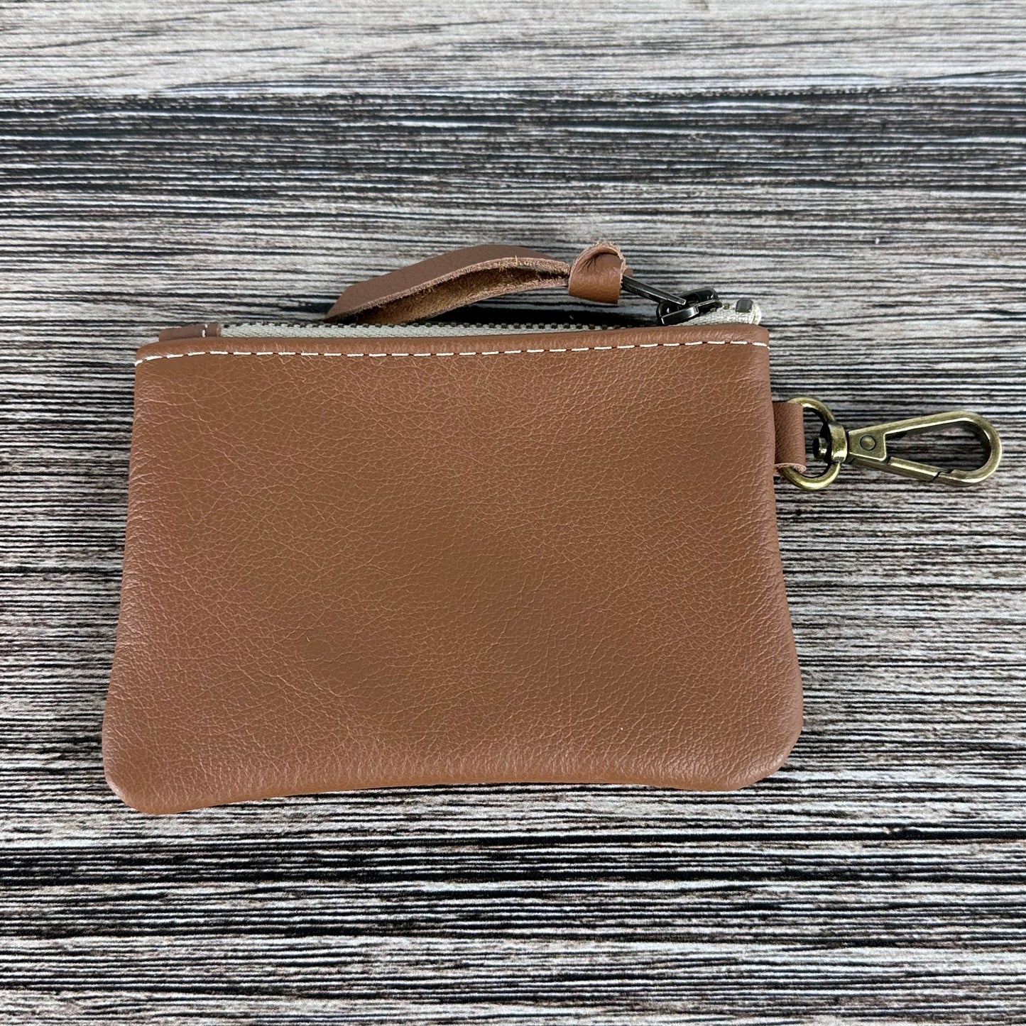 Oak Tan with Antique Brass Hardware West River Wallet squirescanvascreatons.com
