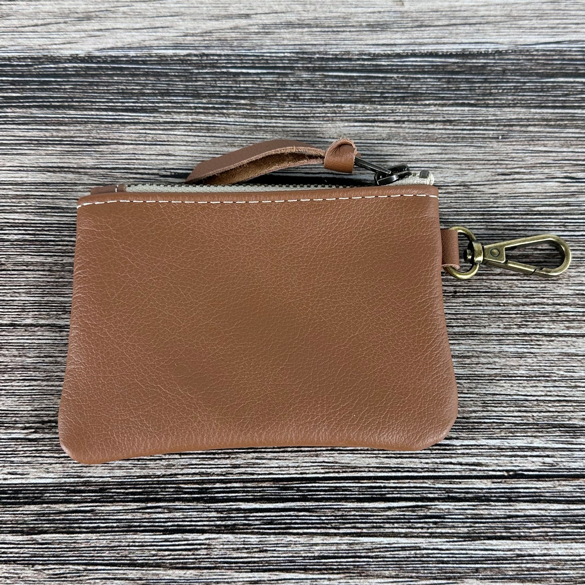 Oak Tan with Antique Brass Hardware West River Wallet squirescanvascreatons.com