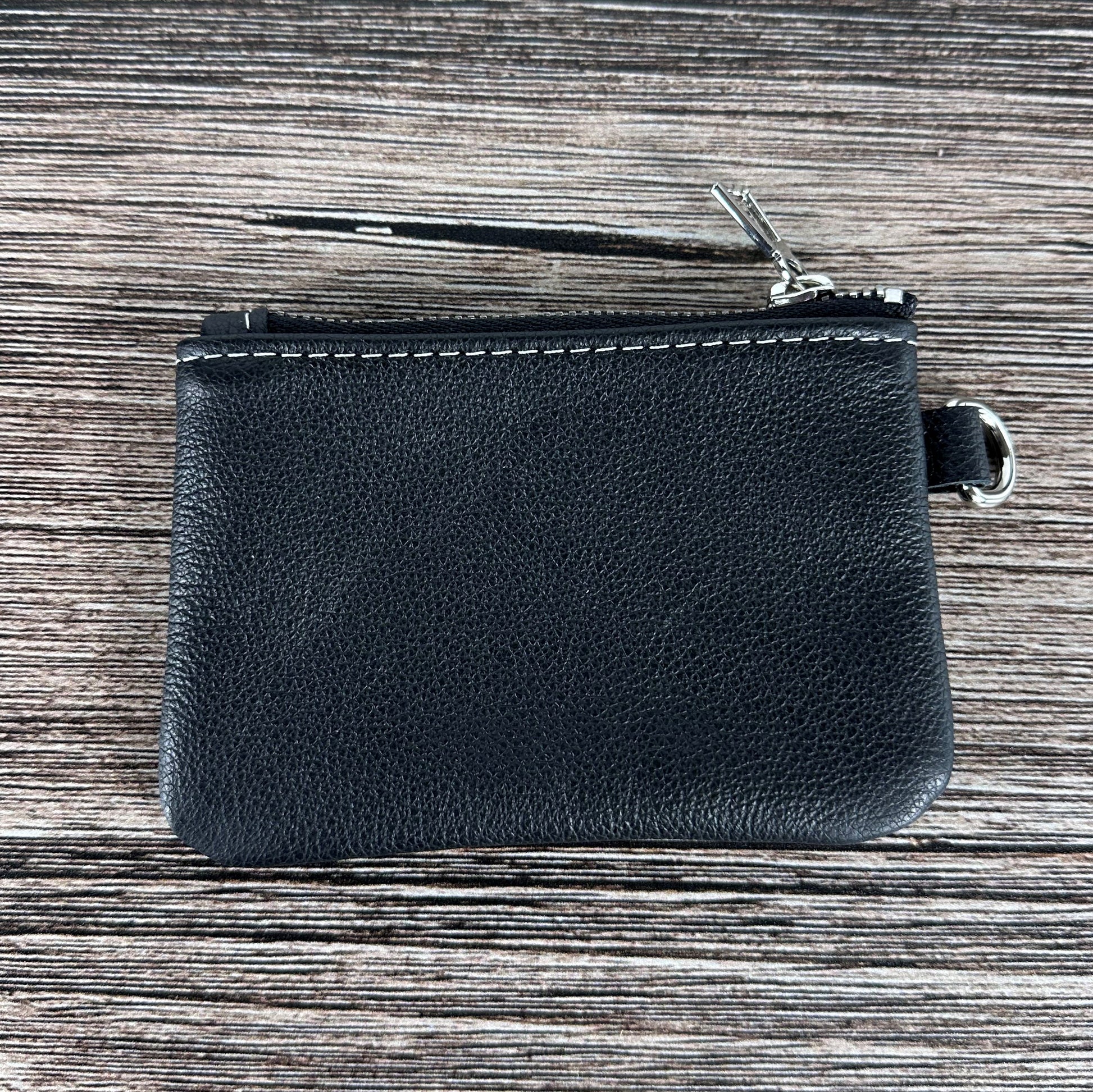 Black Leather with Nickel Hardware West River Wallet squirescanvascreatons.com