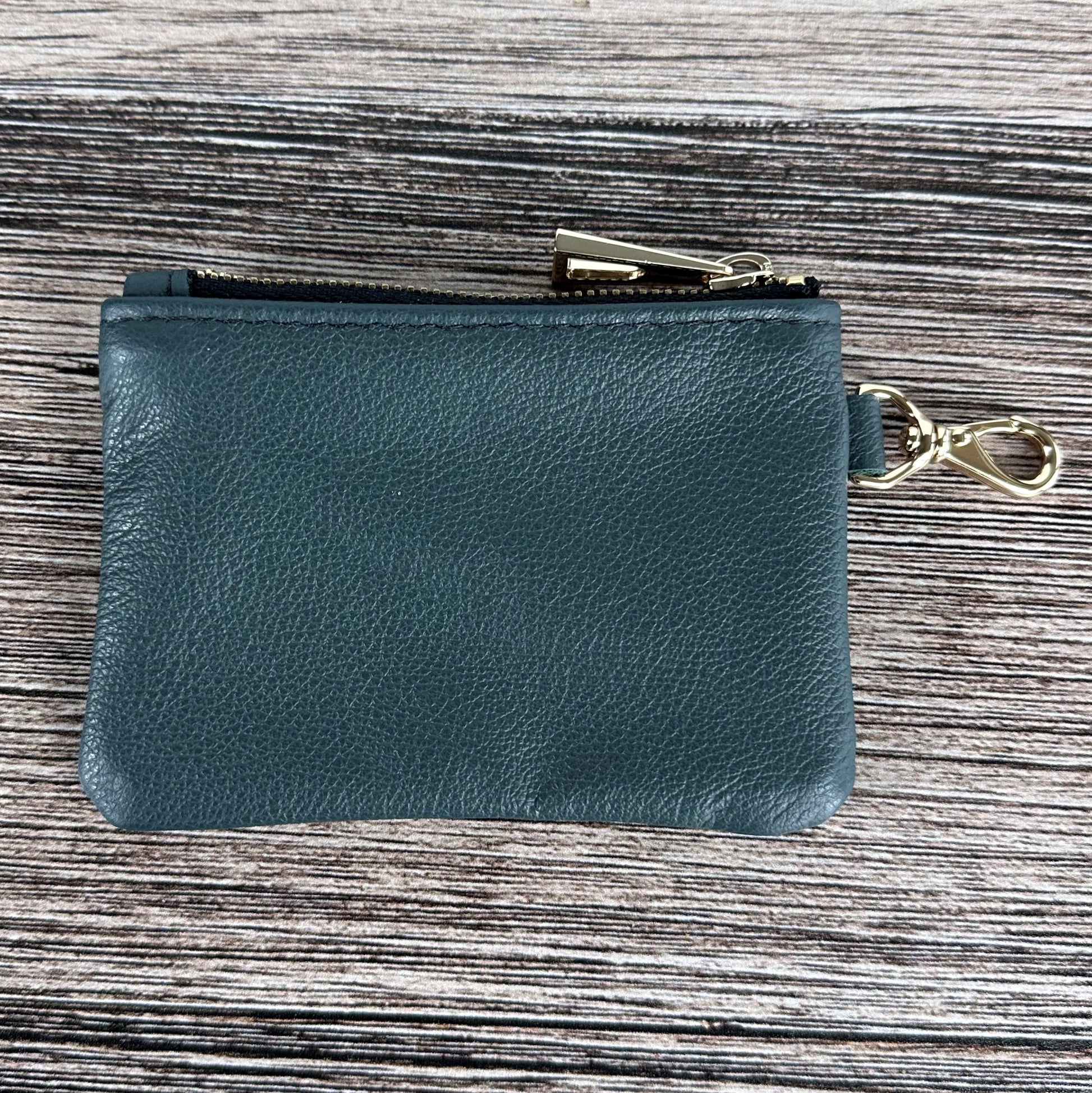 Grey Leather with Nickel Hardware West River Wallet squirescanvascreatons.com