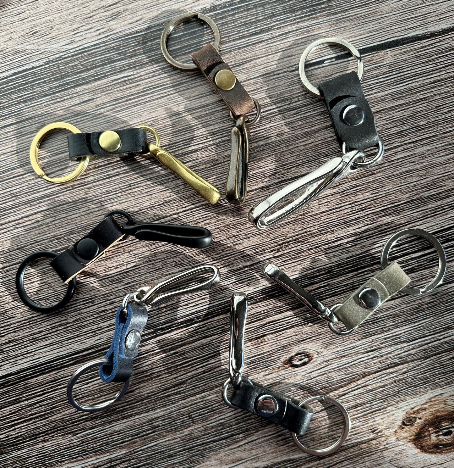 Leather and Brass Nippon Keychain SquiresCanvasCreations