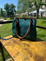 Leather Princess Anne Kiss Lock Purse