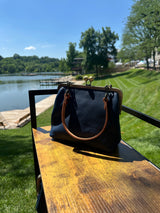 Leather Princess Anne Kiss Lock Purse