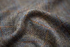 Green and Blue Herringbone with a Rust Overcheck
