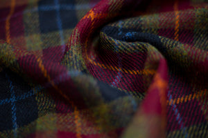 Green, Red and Black Tartan with Gold and Blue Overchecks