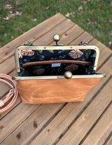 Leather Princess Anne Kiss Lock Purse