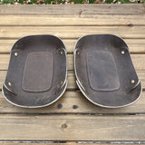 Crazy Horse Rattler Brown Leather and Brass Rivets Steward Tray squirescanvascreations.com