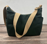 Forest Green 15oz Canvas South Creek Hobo Bag with Camel Cotton Webbing Strap SquiresCanvasCreatons.com
