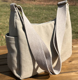 South Creek Hobo Bag Stone Brook 12oz Stone Washed Canvas with Natural Cotton Webbing Strap