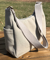 South Creek Hobo Bag Stone Brook 12oz Stone Washed Canvas with Natural Cotton Webbing Strap