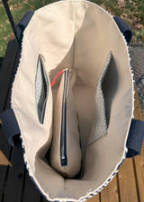 Blue Coral Tote Tidewater Tote squirescanvasecreations.com