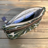 Monstera Rifle Paper Co Canvas with Antique Brass Chain Strap and Hardware Downtown Convertible Bag squirescanvascreations.com