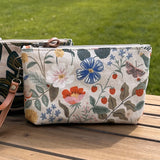 Strawberry Fields Rifle Paper Co Canvas with Antique Brass Chain Strap and Hardware Downtown Convertible Bag squirescanvasecreations.com