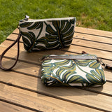 Monstera Rifle Paper Co Canvas with Antique Brass Chain Strap and Hardware  Downtown Convertible Bag squirescanvascreations.com