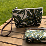 Monstera Rifle Paper Co Canvas with Antique Brass Chain Strap and Hardware  Downtown Convertible Bag squirescanvascreations.com