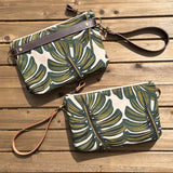 Monstera Rifle Paper Co Canvas with Antique Brass Chain Strap and Hardware  Downtown Convertible Bag squirescanvascreations.com