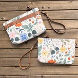 Strawberry Fields Rifle Paper Co Canvas with Antique Brass Chain Strap and Hardware Downtown Convertible Bag squirescanvascreations.com