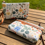 Strawberry Fields Rifle Paper Co Canvas with Antique Brass Chain Strap and Hardware Downtown Convertible Bag squirescanvascreations.com