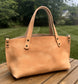 Leather Herrington Handbag Splenda Natural Leather and Splenda Natural Leather handles with Antique Brass Hardware squirescanvascreations.com