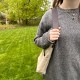Saddle Stone Washed Canvas with Solid Brass Hardware Mini Harborside Hobo Bag squirescanvascreations.com