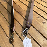 Dark Brown Leather with Solid Brass Hardware Mini Harborside Hobo Bag squirescanvascreations.com