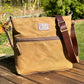 Hybrid Tan Waxed Canvas with Antique Brass Hardware Bayside Hobo Bag squirescanvascreations
