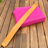 Army Duck Bodacious Pink Canvas with Solid Brass Hardware Mini Harborside Hobo Bag squirescanvascreations.com