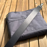 Grey Stone Washed Canvas with Solid Brass Hardware Mini Harborside Hobo Bag squirescanvascreations.com