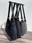 Harris Tweed® Rhode River Shoulder Bags four bags, with different prints and Black Leather and Black Matte Hardware. Handcrafted in Maryland