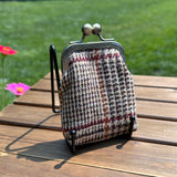 Glen Plaid Harris Tweed® Aberdeen Kiss Lock Pouch SquiresCanvasCreations.com