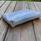 Grey Premium Leather Pouch Shelly Pouch squirescanvasecreations.com
