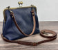 Leather Princess Anne Kiss Lock Purse