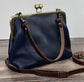 Leather Princess Anne Kiss Lock Purse