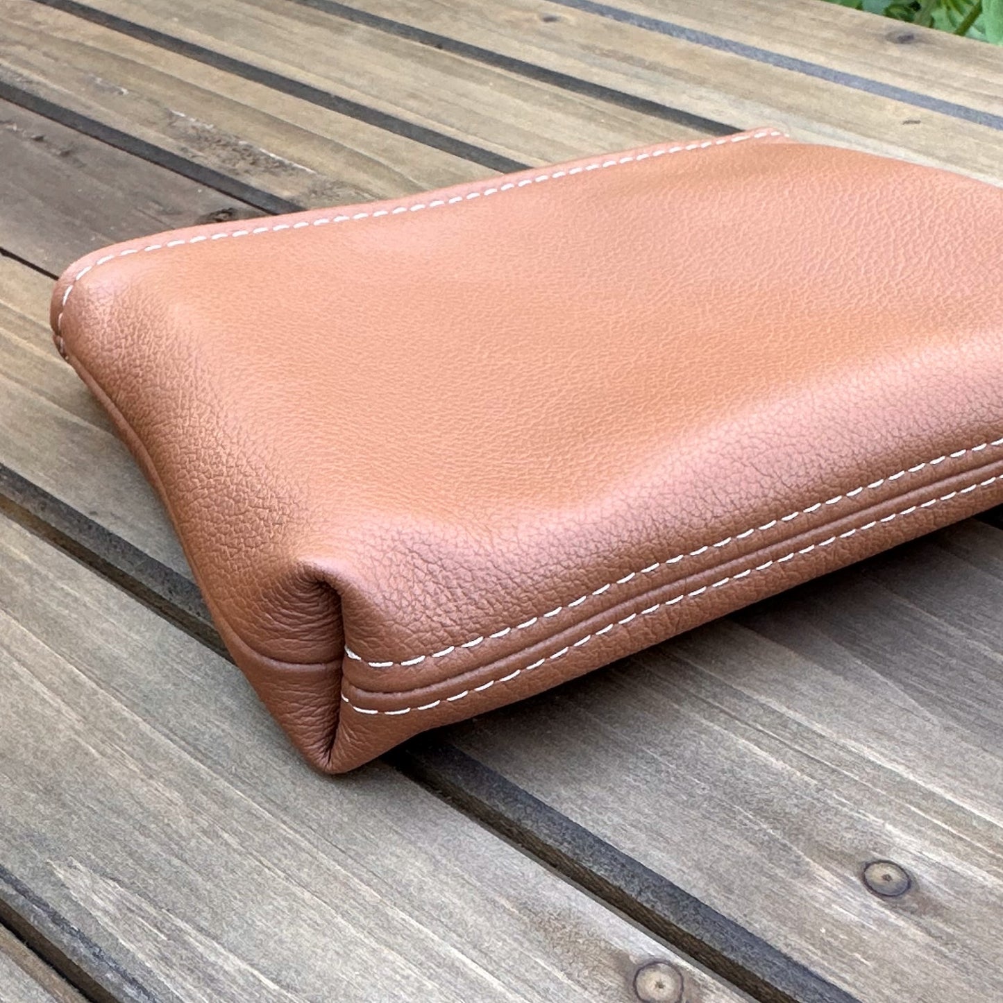 Oak Tan Premium Leather Pouch Shelly Pouch squirescanvasecreations.com