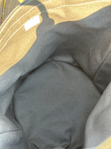 Overhead view of the Large olive green heavy-duty canvas Waterman Bucket Tote showing the spacious interior and premium fabric lining. Highlights the professional finish and capacity of this artisanal utility bag.