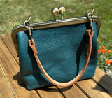 Leather Princess Anne Kiss Lock Purse