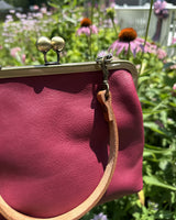 Leather Princess Anne Kiss Lock Purse