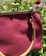 Leather Princess Anne Kiss Lock Purse