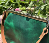 Leather Princess Anne Kiss Lock Purse