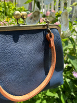 Leather Princess Anne Kiss Lock Purse