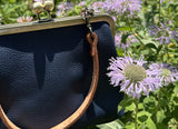 Leather Princess Anne Kiss Lock Purse