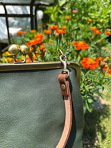 Leather Princess Anne Kiss Lock Purse