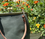 Leather Princess Anne Kiss Lock Purse